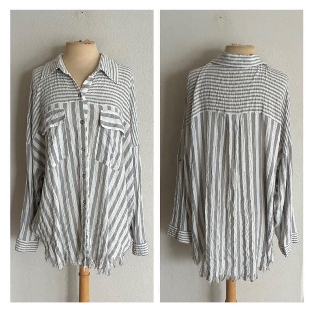 White Birch oversized button down